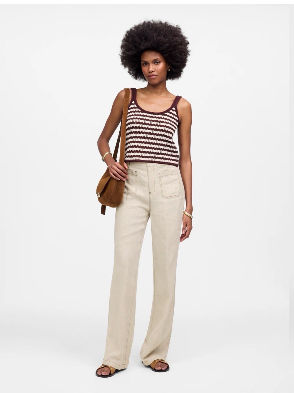 Madewell Natural Wide-Leg Linen Pants